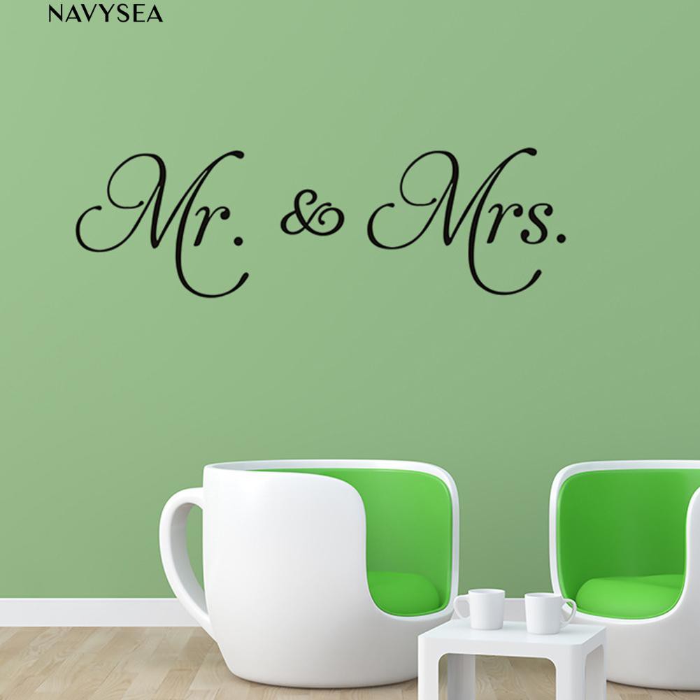 Romantic Mr Mrs Wall Sticker Bedroom Wallpaper Decal Home Art