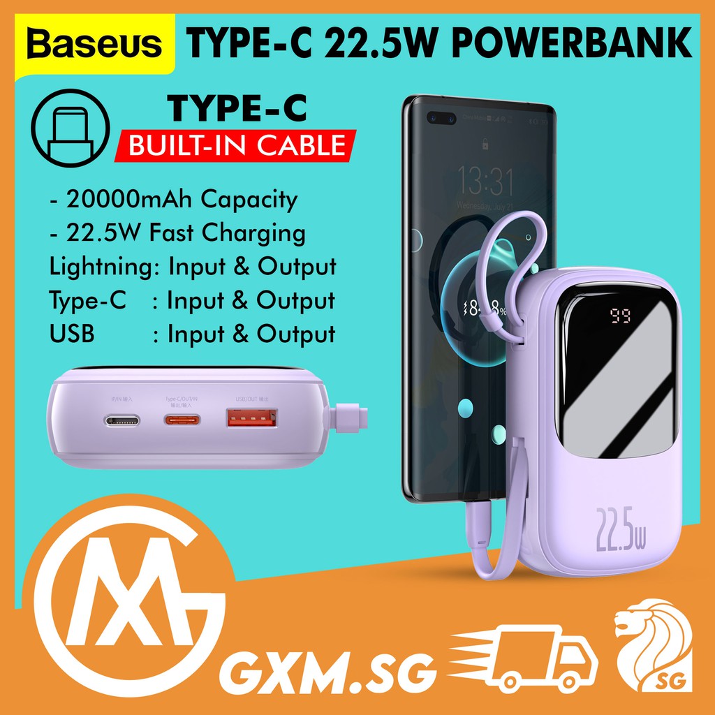 Baseus Qpow Digital Display quick charging power bank 20000mAh 20W