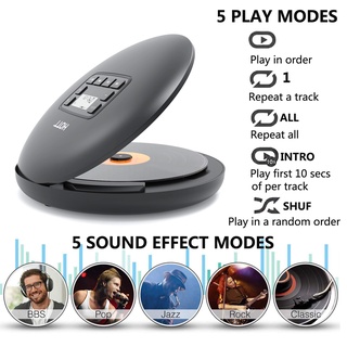 HOTT CD204 Rechargeable Portable CD Player Small Music CD Walkman Discman with LCD Display for Adults Students Ki