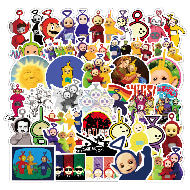 50Pcs/Set Teletubbies Series 01 Stickers Tinky Winky Dipsy Laa-Laa Po ...
