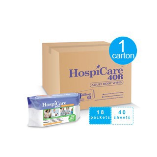 Image of Hospicare 40R Adult Body Wipes 40 Sheets (Exclusive Carton Deal)