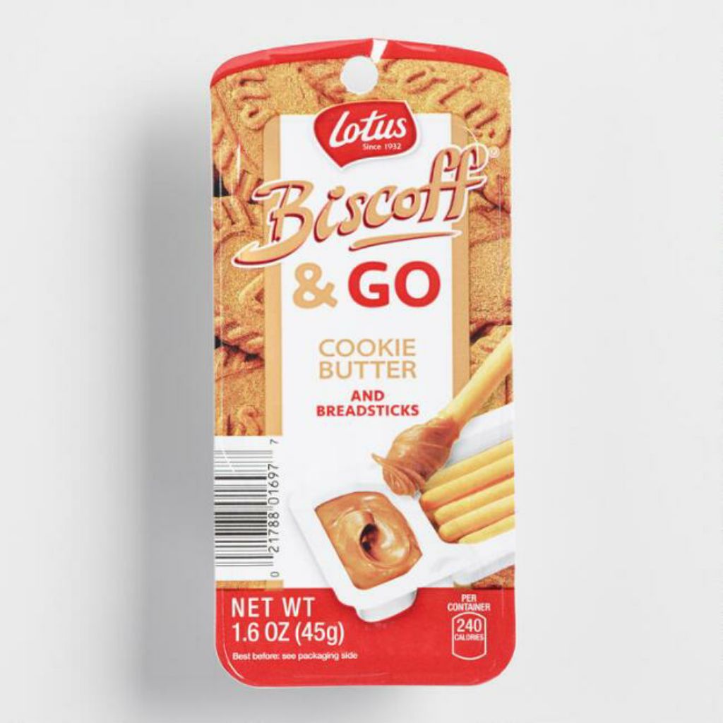 lotus biscoff & go cookie butter and breadsticks