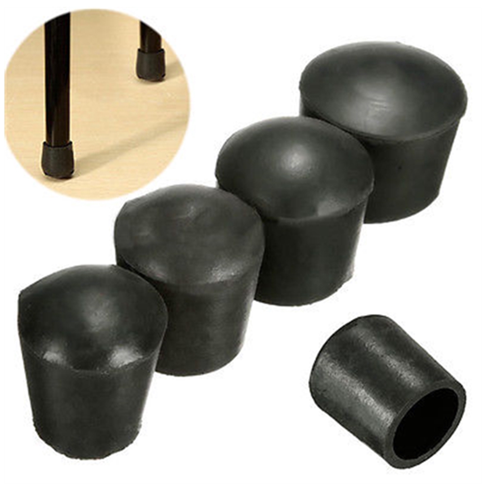 Rubber Furniture Chair Foot Leg Table Floor Cap Covers Protectors Black 