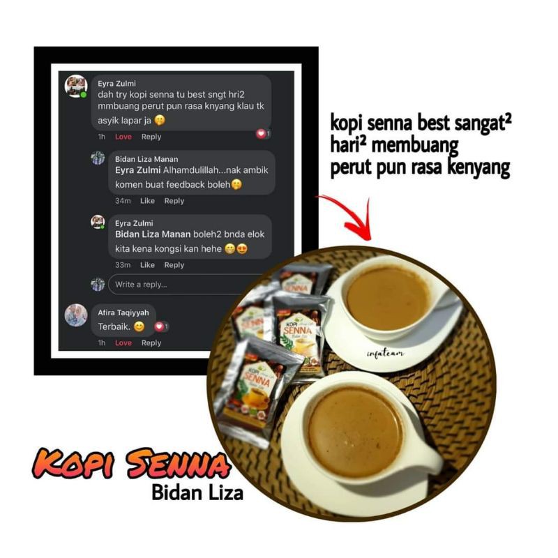 Kopi Senna Bidan Liza Kempis Perut Kurus Kopi Lawas Shopee Singapore