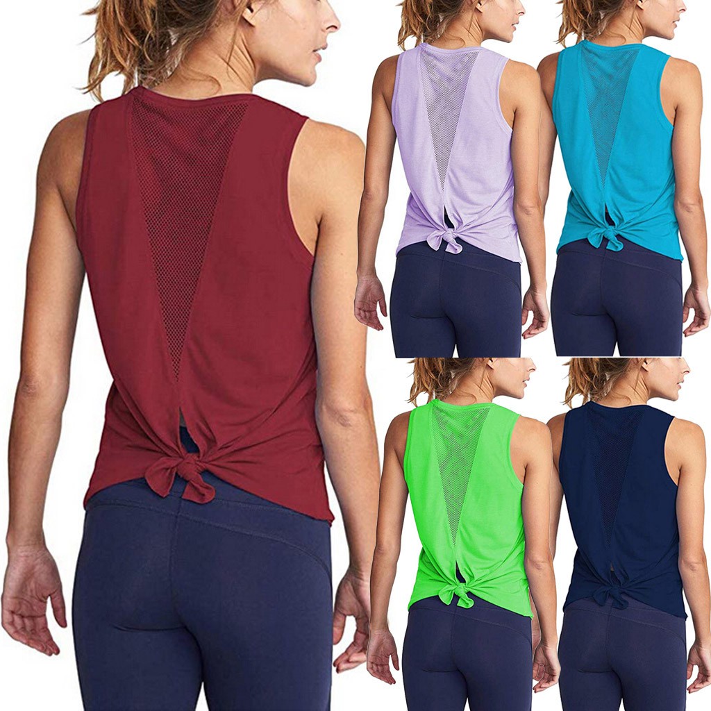 cute open back tank tops