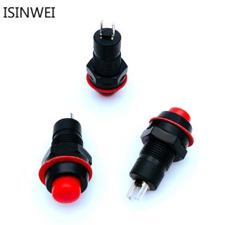 5pcs 10MM Self-locking Mini Button Switch DS-211 Power Switch Button Red DS211