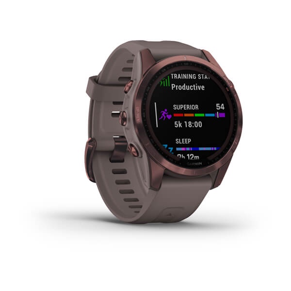 Garmin Fenix 7S Sapphire Solar Dark Bronze Titanium with Shale Grey Band