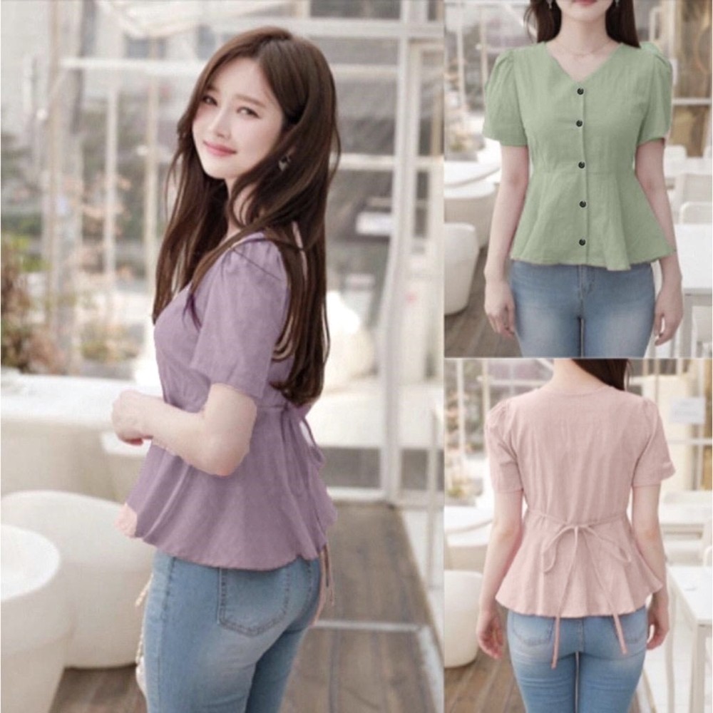 cap sleeve peplum top