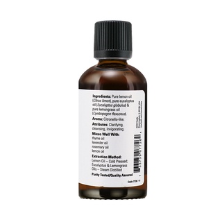 NOW Essential Oils, Lemon & Eucalyptus Oil Blend, Invigorating Aromatherapy, Vegan, (118 ml) #2