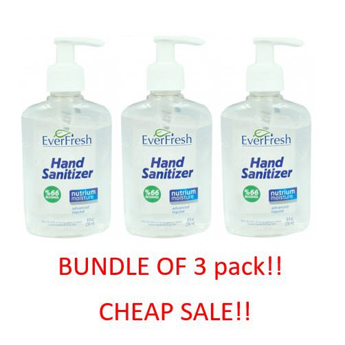Everfresh Hand Sanitizer 236ml [Bundle of 3] (EXPIRY 01/2024) Shopee