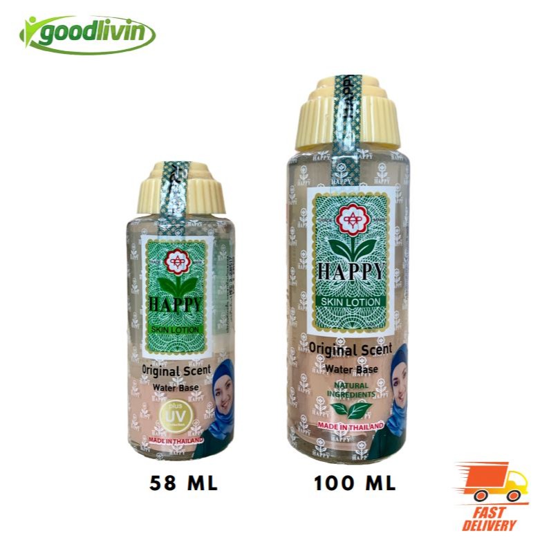 Shop Malaysia Happy Skin Lotion 58ml 100ml Water Base Bedak Sejuk Air Murah Made In Thailand Shopee Singapore