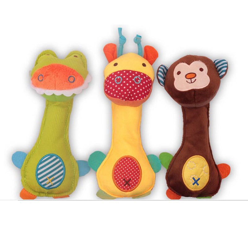 Cute Baby animal plush toy plush Hand bells for baby Kid Plush Soft Toy