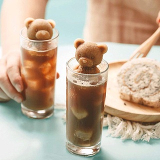 3D Silicone Bear Ice Cube Mold Creative Coffee Milk Cube 5.7*5.7*5.5cm Ice Tea