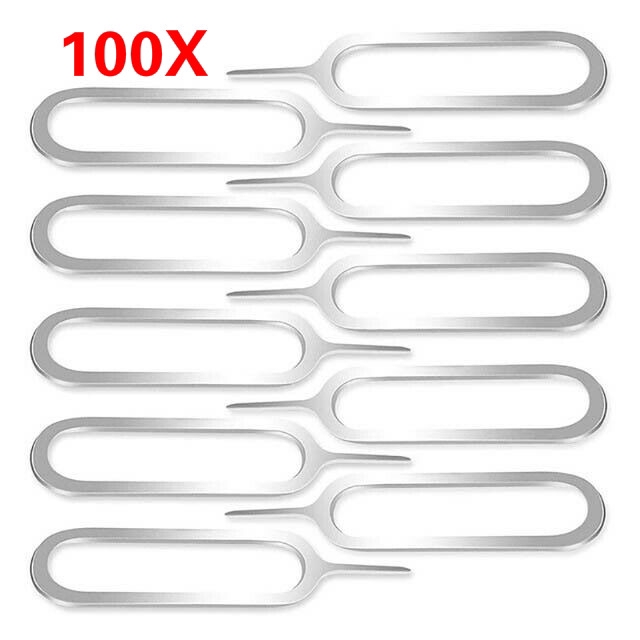 100PCS Sim Card Remover Tray Open Sim Card Eject Tool Sim Pin Key