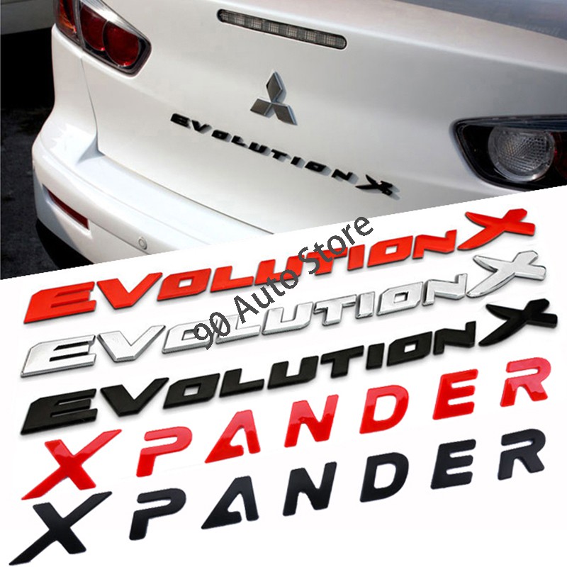 Modified Evolution X Xpander Abs Car Rear Center Sticker For Mitsubishi Outlander Eclipse Evo Galant Asx L200 Auto Rear Emblem Badge Decal Shopee Singapore