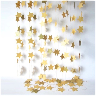 4M Star Garland Banner Paper Stars Streamer Bunting for Birthday Party Decoration Kids Room Decor Baby Shower Supplies #0