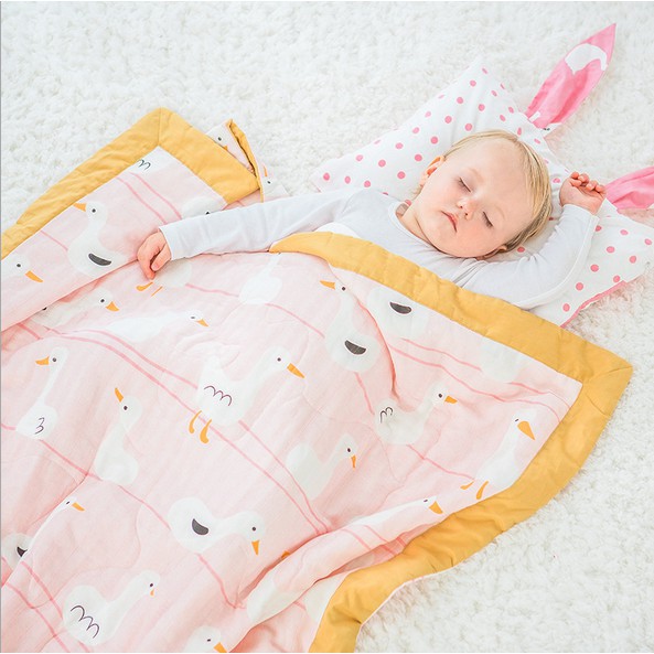 Printed Baby Lightweight Cotton Comforter Quilt Nursery Blanket
