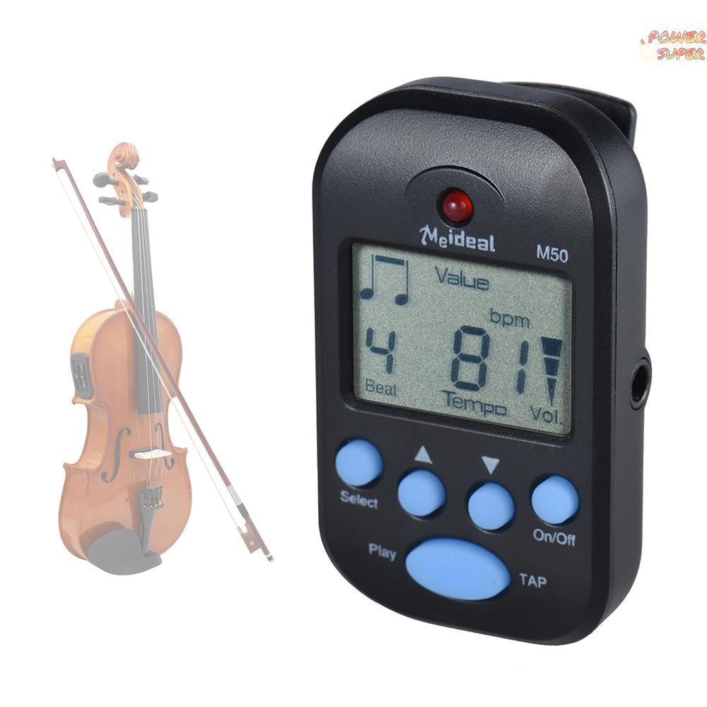 Psuper Professional Clip On Digital Beat Tempo Metronome Lcd Screen Lightweight Mini For Violin Guitar Bass Musical Instrument Black Shopee Singapore