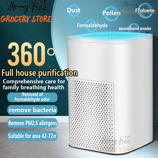 【SG Stock】Air Purifier Activated Carbon HEPA Negative Ion Blue Light Removal Formaldehyde Removal Dust Removal USBIndoor