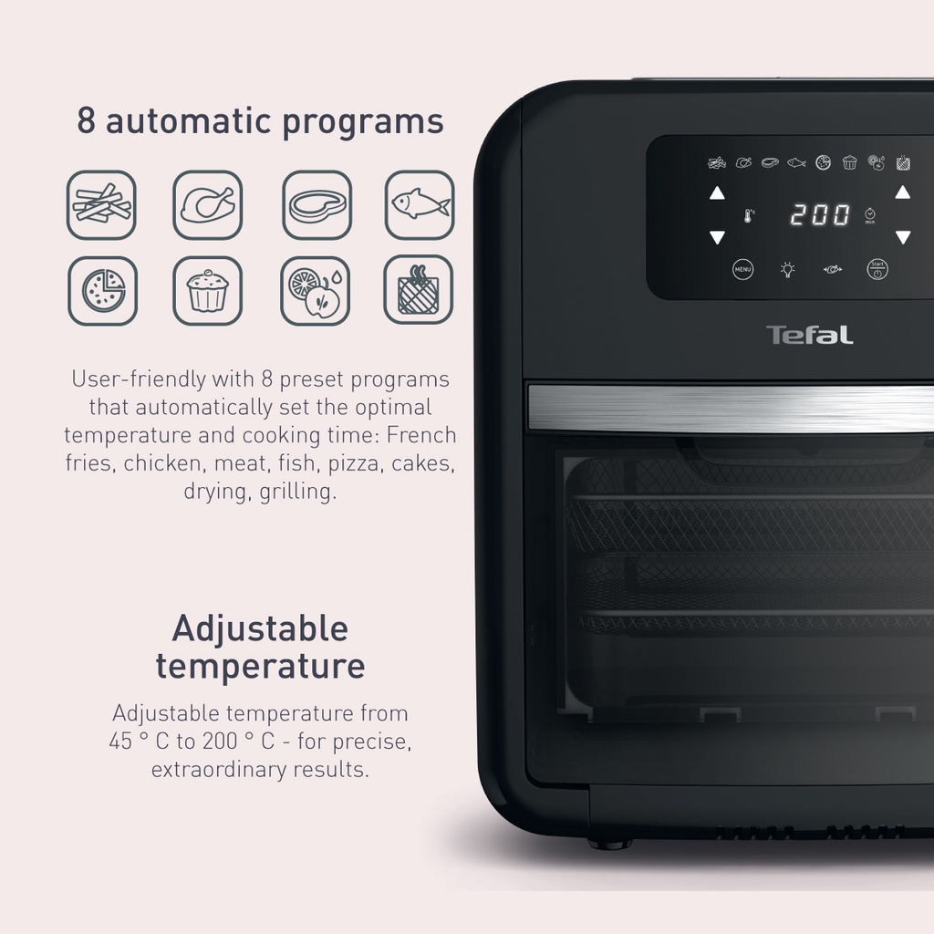 Tefal FW5018 Easy Fry Healthy Air Fryer Oven & Grill w/7 Accessories