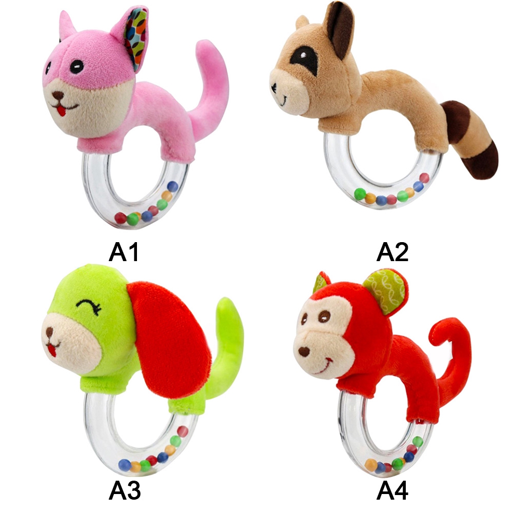 Toddler Stuffed Animal Hand Bell Dolls Baby Shower Gift Baby Rattle