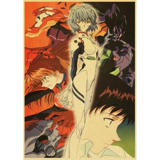 Japan Anime Neon Genesis Evangelion Eva Asuka Posters Kraft Decorative Painting 