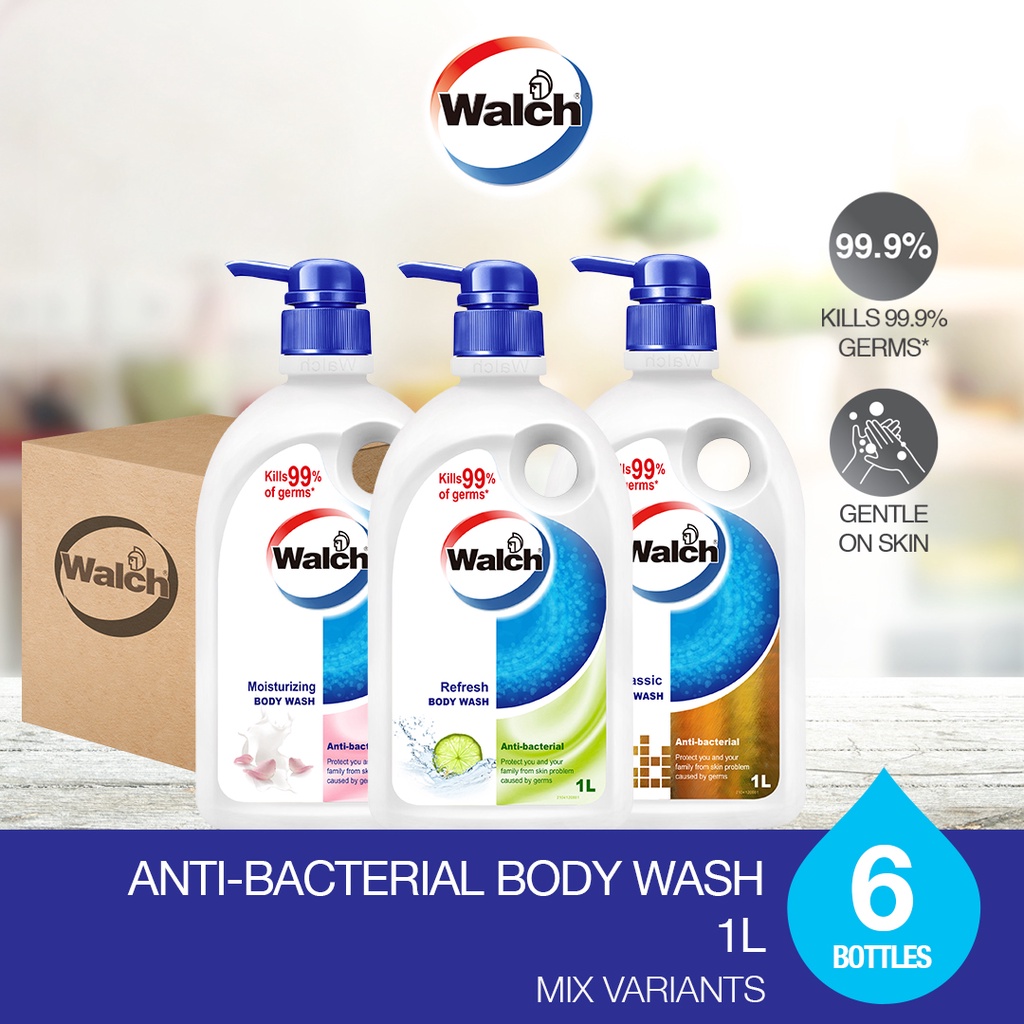 Walch Antibacterial Body Wash 1L x 6 Bottles Shopee Singapore