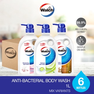 Image of Walch Anti-bacterial Body Wash 1L x 6 Bottles