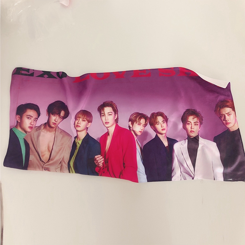 Kpop Exo Concert Support Hand Banner Towel Face Wash Bath Towel
