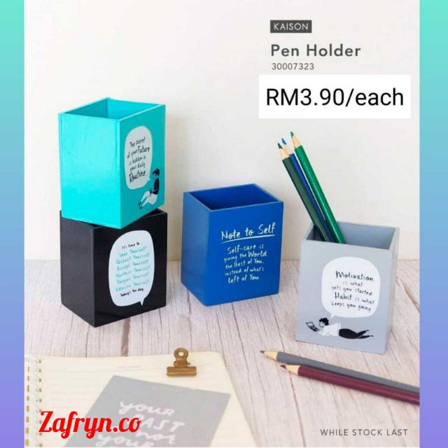 Wooden Pen Holder Case Used Stationery Shopee Singapore