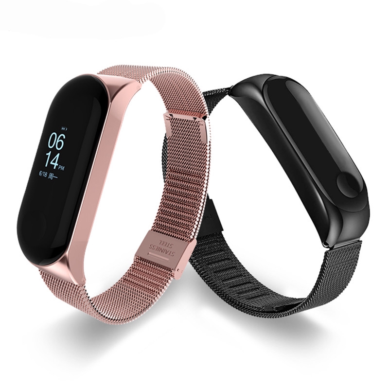 Xiaomi Mi Band 6 5 Miband 2 3 4 Wrist Strap Metal Screwless Stainless Steel Band Replacement Bracelet Wristband Shopee Singapore
