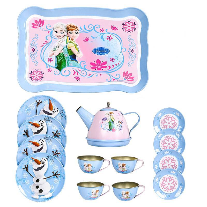 frozen tea set with tray