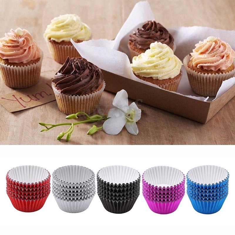 100PCS Mini Paper Cupcake Case Wrapper Muffin Liners Greaseproof Baking