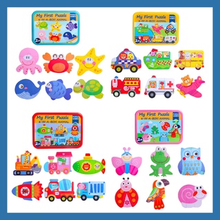 [CHEAPEST IN SG] My First Puzzle 6 in 1 Jigsaw Puzzle  - Animal Cartoon Wooden Puzzle Early Childhood Educational Toys #2