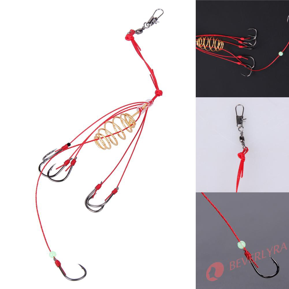 4pcs 6//8//10//12 Explosion Fishing Hooks Pack Tackles with Barb High Carbon Steel