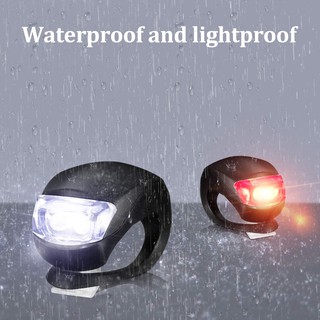 Bicycle Light Silicone LED Head Front Rear Bike Light Waterproof Cycling Light With Battery Bicycle Accessories