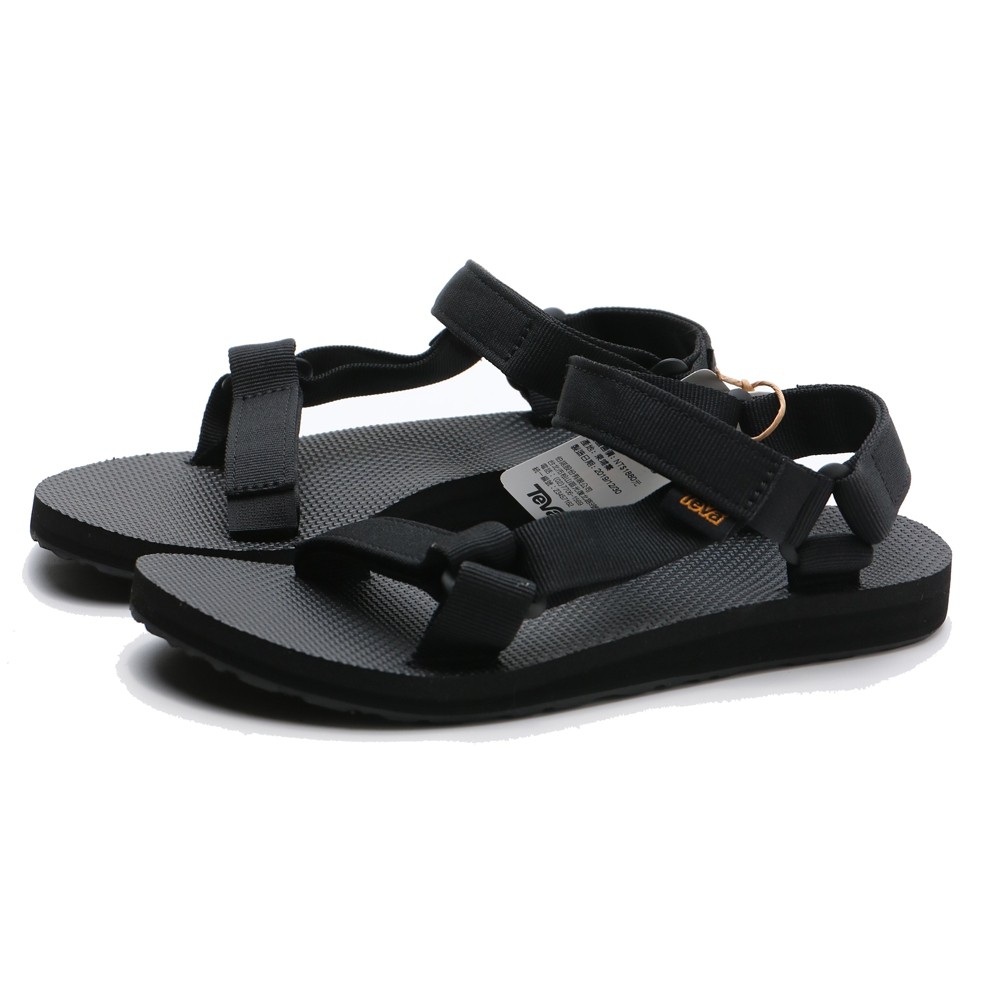 black ribbon sandals