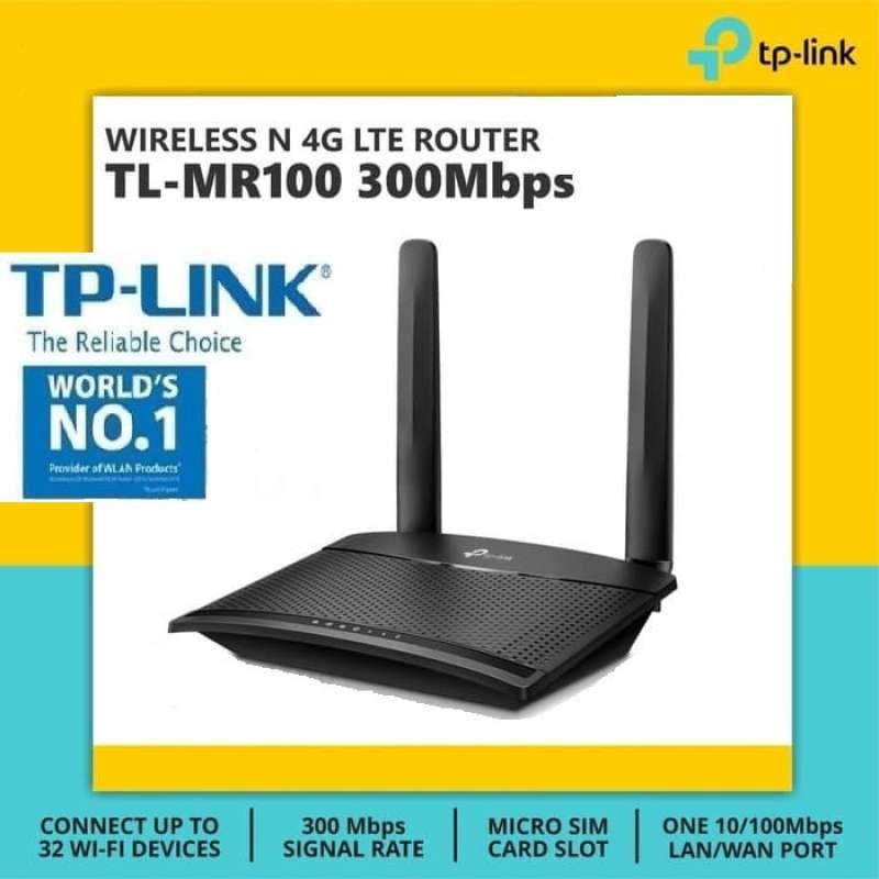 Tl Mr100 4g 300mbps Unlock All Operator Wifi Router Modem Tplink Wifi Router Shopee Singapore