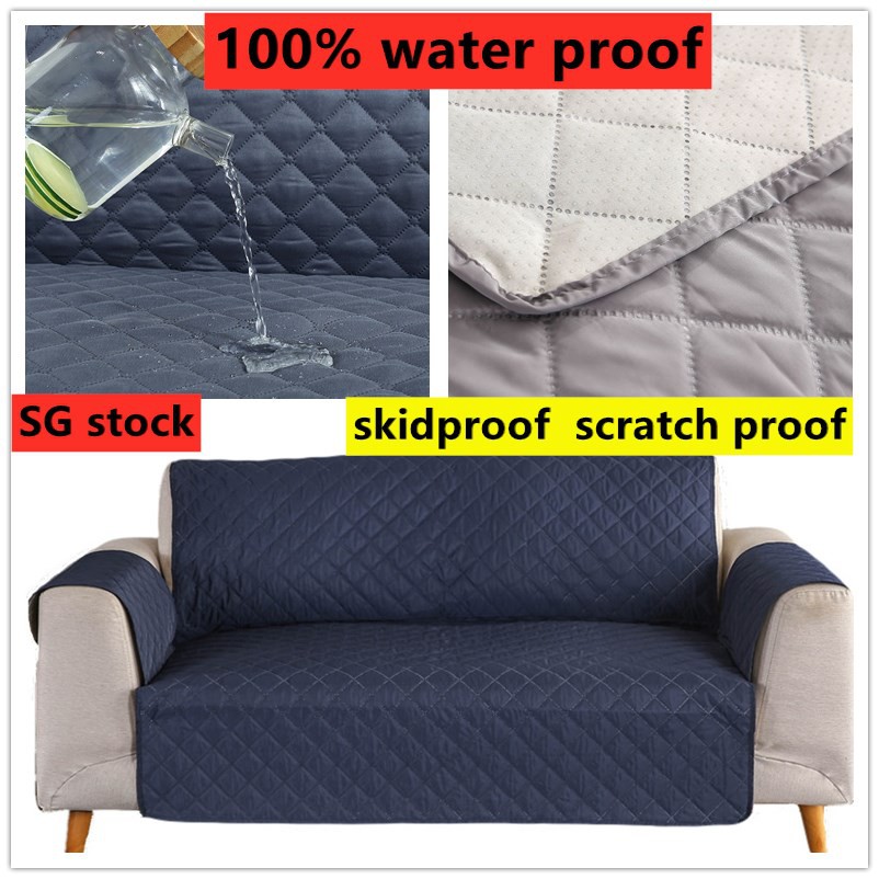 1/2/3 Seater Sofa Cover 100% Waterproof Anti Skid Sofa Cover Protector Sofa  Protector Anti Scratch Couch Cover Slipcover | Shopee Singapore