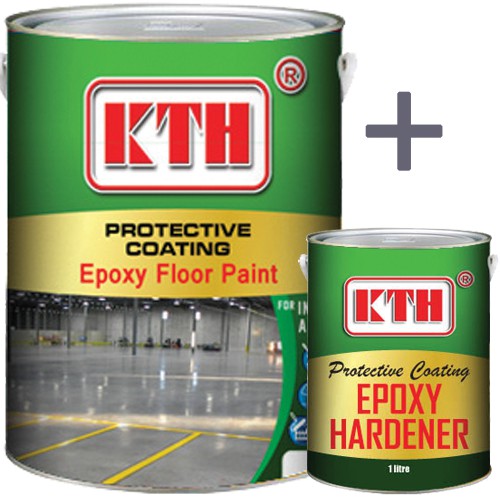 5l Floor Epoxy Paint 4l 1l Hardener Brand Kth Shopee Singapore