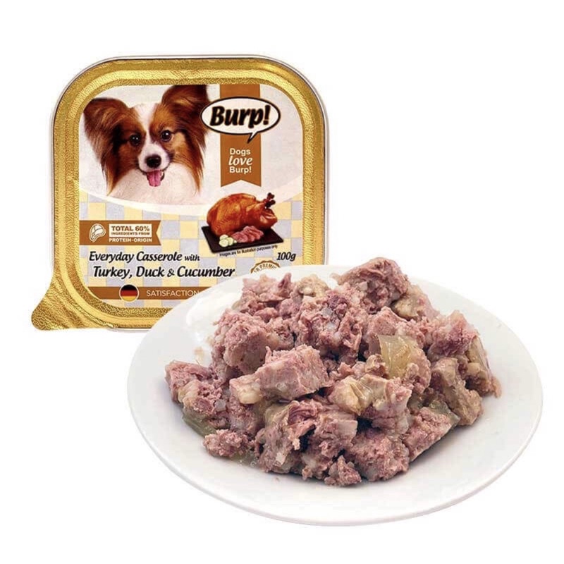 [Burp]DOG/ TURKEY , DUCK & CUCUMBER /100g Shopee Singapore