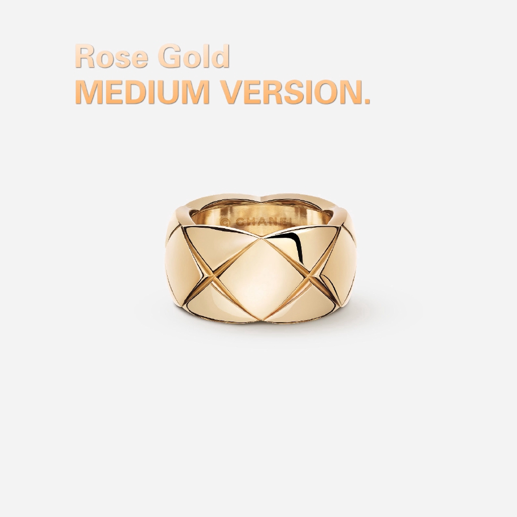 Coco Crush Ring Quilted Motif Ring In 18k Yellow Gold Shopee Singapore