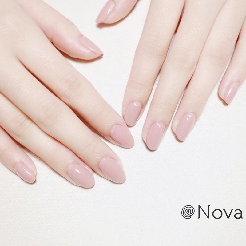 24pcs Sweet Long Round Head Nude Color Fake Nails Shopee Singapore