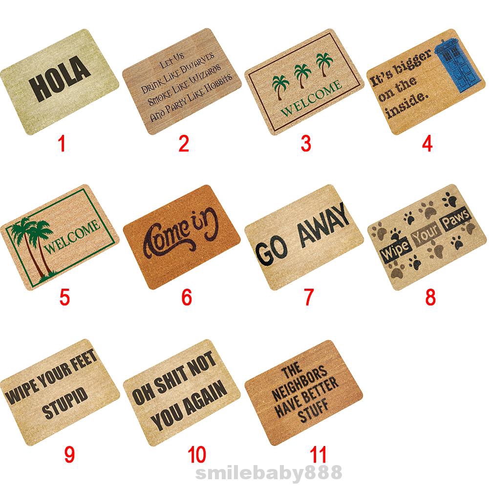 40 X 60cm 15 75 23 62 Inch Letter Funny Welcome Home Entranceoutside Waterproof Shoes Scraper Entryway Rug Shopee Singapore