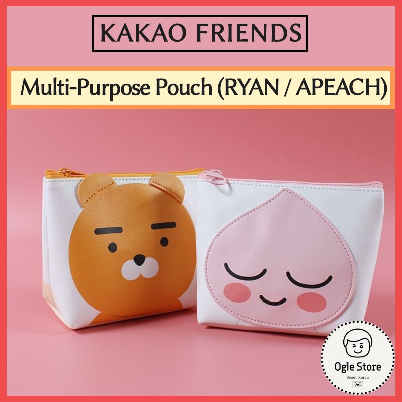 Kakao Friends Multi Purpose Pouch Ryan Apeach Make Up Pouch Multi Purpose Bag Make 8940