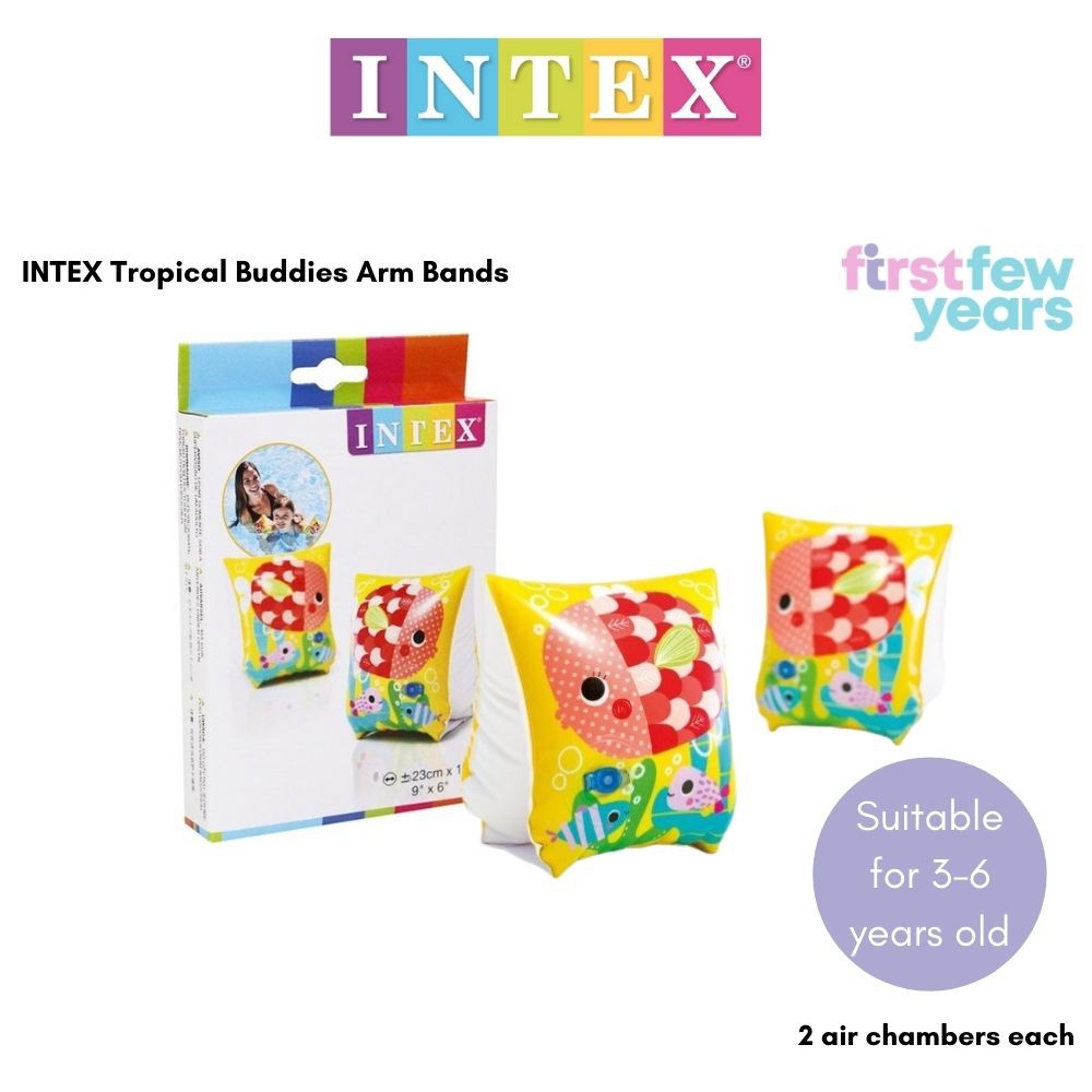 INTEX Tropical Buddies Swimming Arm Bands (36 Years Old) Shopee