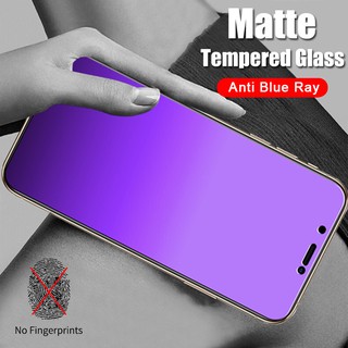 Full Cover Anti Blue Ray Matte Tempered Glass Screen Protector For iPhone 6 6s 7 8 Plus X XS Max XR 11 13 14 Pro 12 mini SE 2020