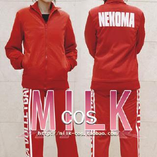 Image of New Haikyuu!! Nekoma High School Coat Jacket Cosplay Costume Sport Uniform Set Sportswear Kozume Kenma Kuroo Tetsurou Ya