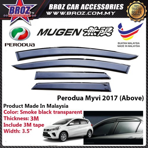 Broz Air Press Window Mugen Acrylic Door Visor Wind 