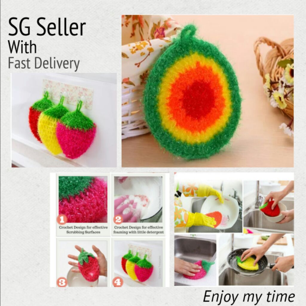 Korean MultiPurpose Cleaning Cloth /Sponge Scrub for dish washing